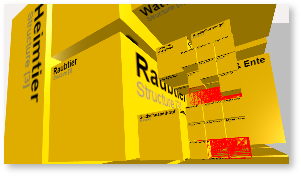 Dreidimensionaler Wissensraum von Business Flies